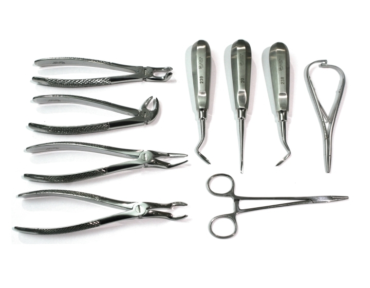 Набор хирургических инструментов Legrin, 9 шт. (щипцы, элеваторы, зажимы), Medisporex(Пакистан)