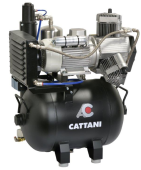 КОМПРЕССОР СТОМАТОЛОГИЧЕСКИЙ CATTANI ТРЕХЦИЛИНДРОВЫЙ CAD/CAM (С ОСУШИТЕЛЕМ, 165 Л/МИН, РЕСИВЕР 45 Л, ОДНОФАЗНЫЙ)