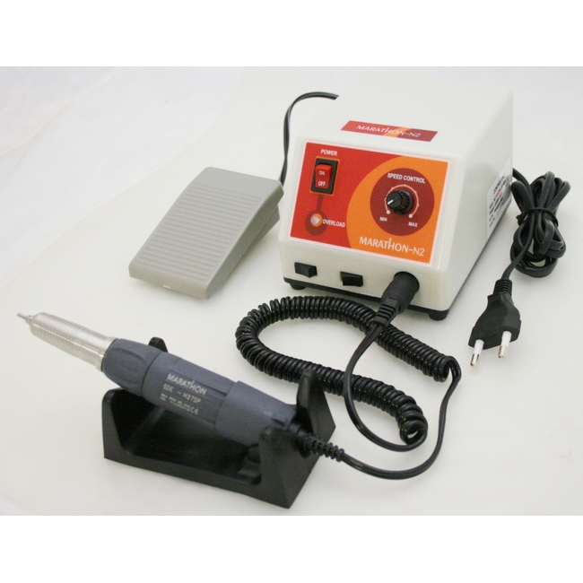 Marathon N2 - щеточный зуботехнический микромотор с наконечником SDE-H37SP, 35000 об/мин, 45 Вт, педаль SFP-27 | Saeyang Microtech (Ю. Корея)