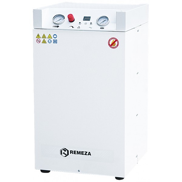 Remeza СБ4-24.OLD15СK Безмасляный компрессор для 2-x стоматологических установок, без осушителя, с кожухом, с ресивером 24 л, 135 л/мин, Remeza (Белоруссия)