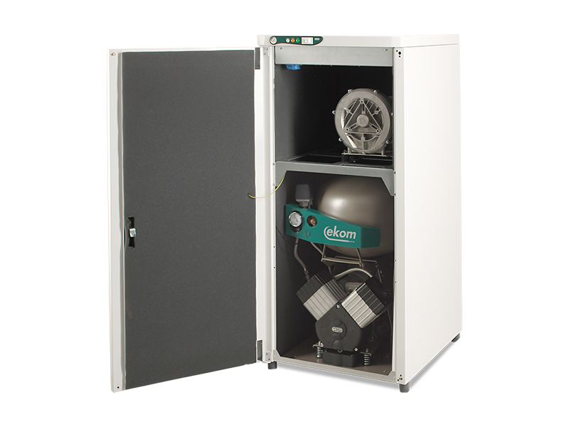 DUO 2 - компрессор с отсасывателем в двухразделенном шкафу., EKOM (Словакия)