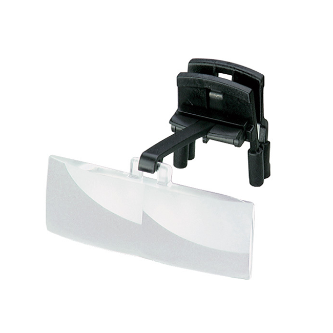 Eschenbach LaboCLIP - лупа бинокулярная с креплением на клипсе, размер линзы 74.5 х 28 мм, увеличение 1.7х, рабочее расстояние 400 мм | Eschenbach Optik (Германия)