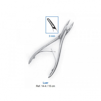 Кусачки костные Luer 15 см, рабочая часть 3 мм, HLW Dental Instruments (Германия)