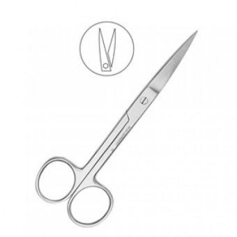 Ножницы хирургические, острый/острый, 145 мм., HLW Dental Instruments (Германия)