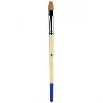 Кисточка для керамики № 8, деревянная ручка, синтетика
